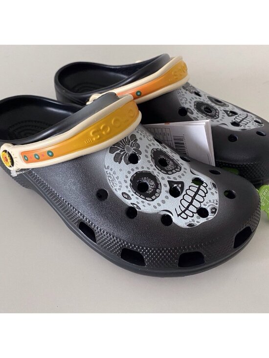 Crocs Day Of The Dead Classic‎ Clogs Skull 212109-0C4 Dia De Muertos Men’s Sz 11 main image 10